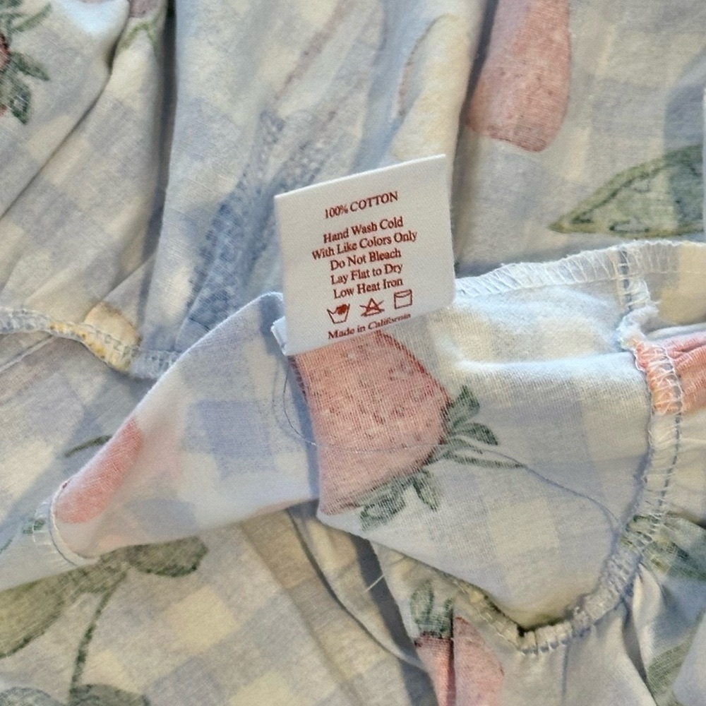 Lisa Says Gah Picnic Alfresco Basket Checker Fruit Midi Skirt NWT Large - Picture 8 of 10